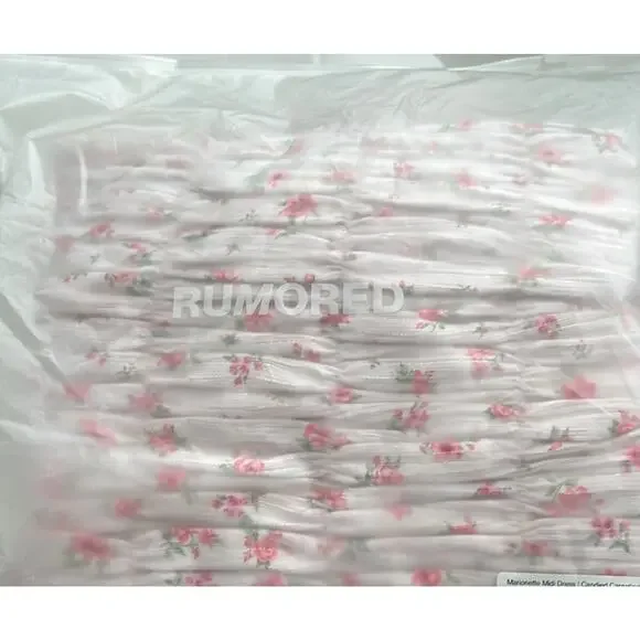 NWT $128 RUMORED Marionette midi dress / candied carnation S - Picture 5 of 14